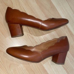 Sezane Low Palermo Babies in Smooth Heritage Camel, Size 7